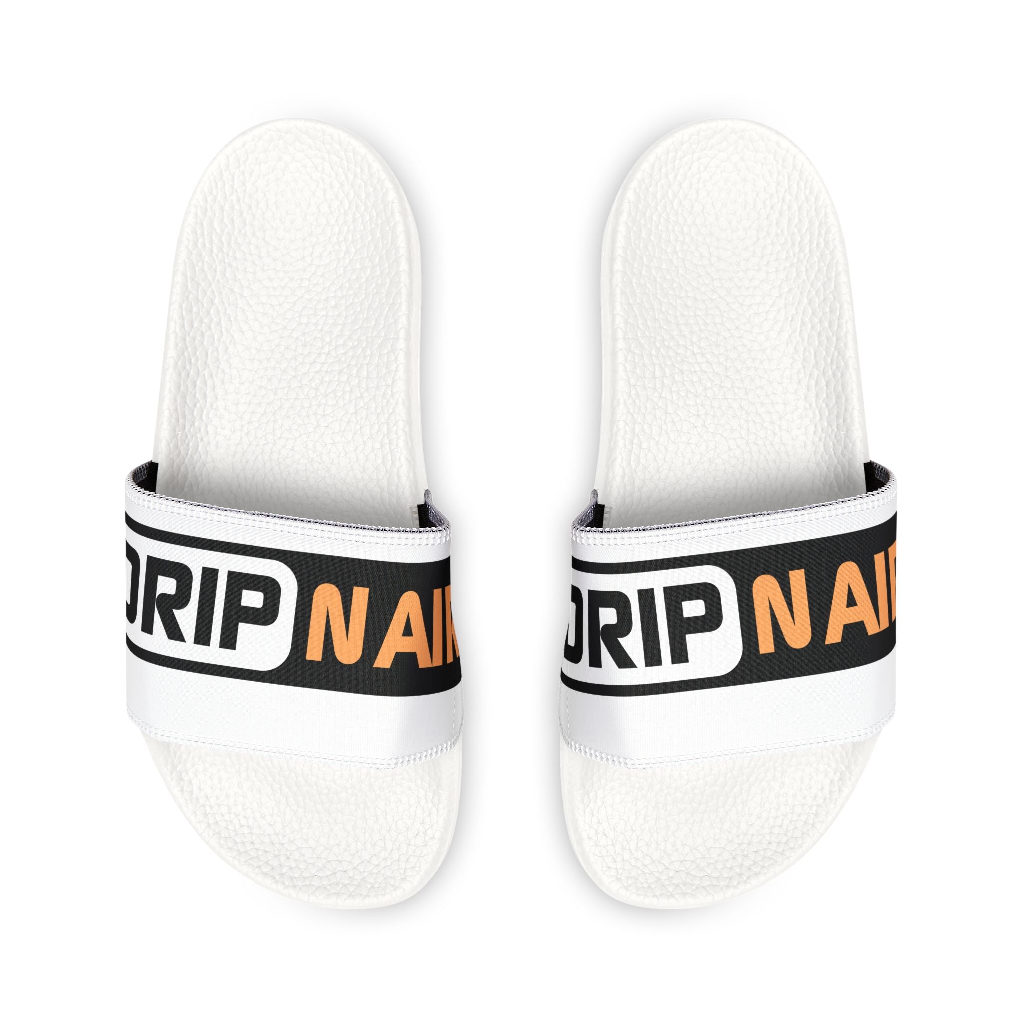 Men's Graphic Slide Sandals — Removable Strap 'RIP NAI' Logo